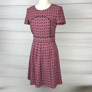 HOBBS NW3 Fit & Flare Dress Shirt Sleeves, Crew Neck, Pockets size US 4